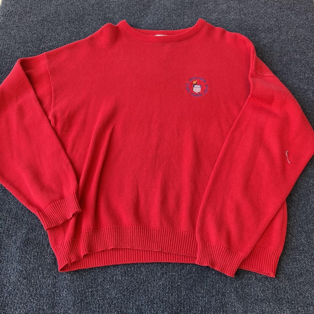 Vintage Velva Sheen‎ Sweater Mens XL USA Olympics Training Center 90s